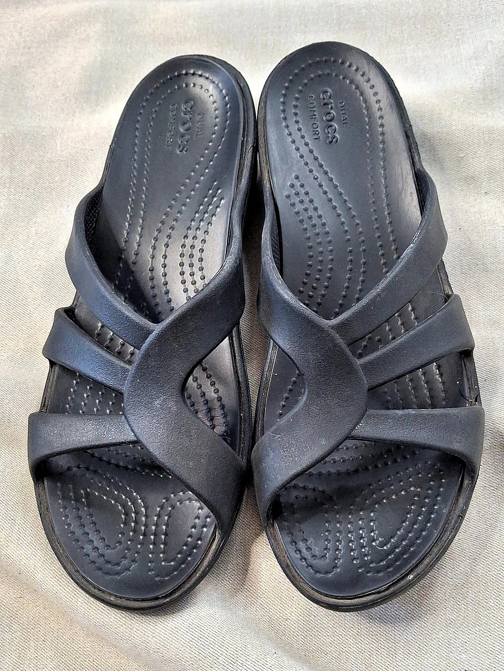Crocs Meleen Twist Sandal Black Wedge Size W 8